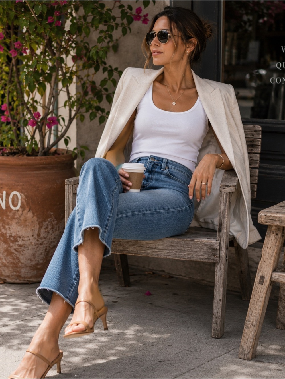 PAIGE Rory Crop Flare Jeans 30 Abelina‎ Wash Raw Hem High Rise Stretch Denim